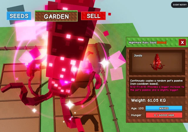 Huge Nightmare Ruby Squid