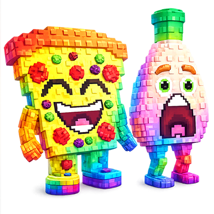 Rainbow Pizza and Ranch
